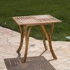 31.5" Dining Table, Square Wooden Outdoor Table, Heavy Duty Teak-finished Design Kitchen & Dining Table - image 3 of 4