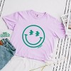 Simply Sage Market S.W.Smiley Smiley Face Outline Puff Print Boxy Crop Top - 3 of 4