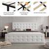 Bed Frame with Adjustable Headboard, Upholstered Button Tufted Platform Bed Frame with 4 Storage Drawers, No Box Spring Needed - 3 of 4