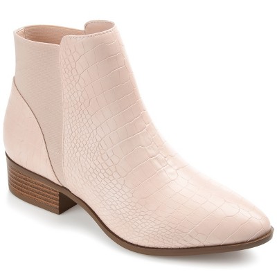 Journee Collection Women's Cerise Pull On Stacked Heel Booties