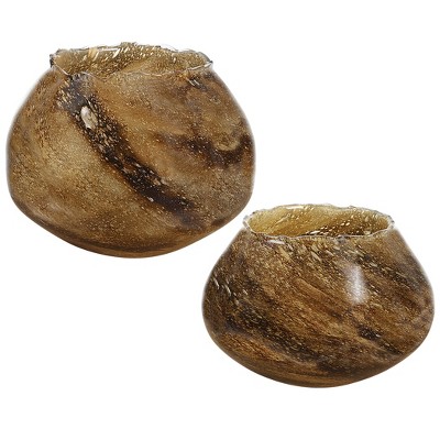 Uttermost Tortoise Glass Vases, Set of 2