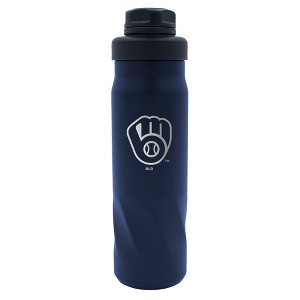 MLB Milwaukee Brewers 20oz Stainless Steel Water Bottle - 1 of 3