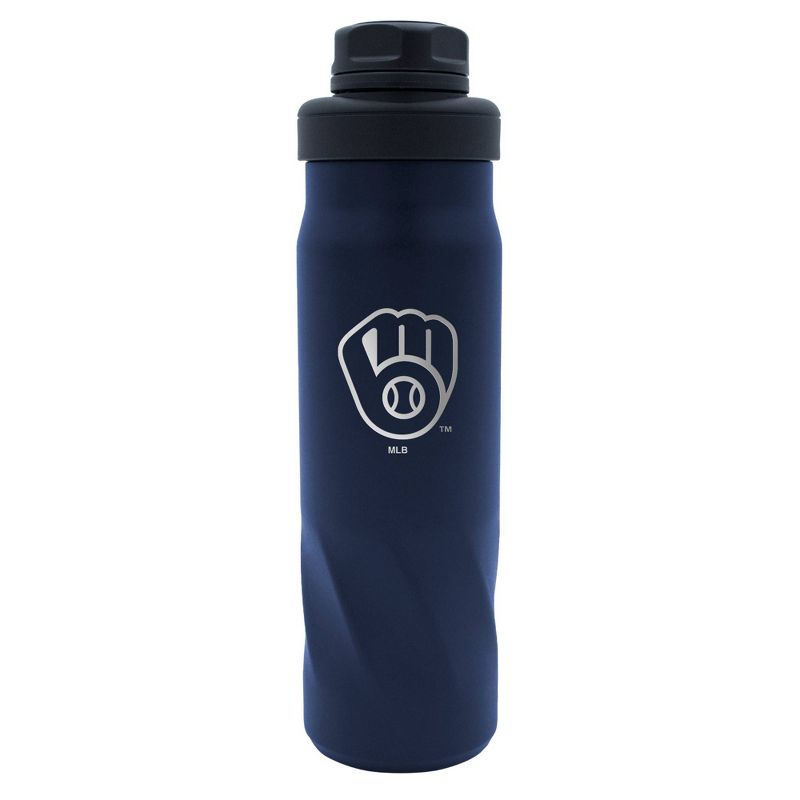 MLB Milwaukee Brewers 20oz Stainless Steel Water Bottle, 1 of 4