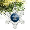 California State University Monterey Bay Otters Logo Metal Snowflake Christmas Tree Holiday Ornament - 2 of 3