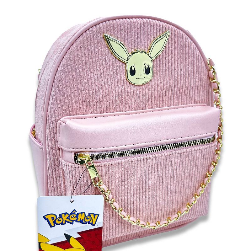 Pokemon Mini Backpack - Pink Corduroy Eevee, 1 of 11