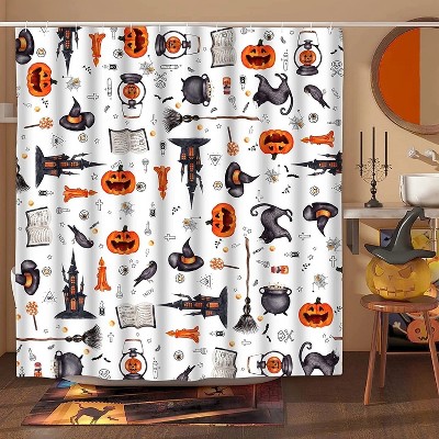 LunaLulinlk Halloween Pumpkin Shower Curtain