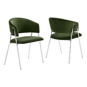 Modway Nella Upholstered Performance Velvet Dining Chair Set of 2 - 1 of 4