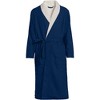 Lands' End Men's High Pile Fleece Lined Flannel Robe - 3 of 3