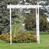 Dura-Trel Bakersfield 28 by 72 by 82 Inch Heavy Duty Weather Stabilized PVC Vinyl Outdoor Garden Arbor with Ground Anchors, White - 4 of 4