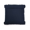 20"x20" Oversize Columns Square Throw Pillow Navy Blue - Lush Décor: Woven Tufted, Comfort Style - 2 of 2