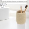 Evideco French Home Goods Elegant Sea Sponge Inspired Tumbler / Toothbrush Holder - Oceanic Charm - 2 of 4
