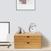 YIYIBYUS Mini Bamboo Desk Drawer Tabletop Storage Organization Box for Office Home - 2 of 4
