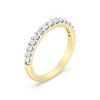 GILDED 925 Sterling Silver & 14KT Gold Plated Anniversary Bands in 1/4 - 1/2 ctw Lab Grown Diamond, Wedding, Eternity Stackable Rings, Size 7 - 2 of 4