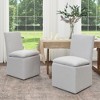KINWELL 21"W Performance Fabric Dining Chair with Casters (Set of 2) - 2 of 4