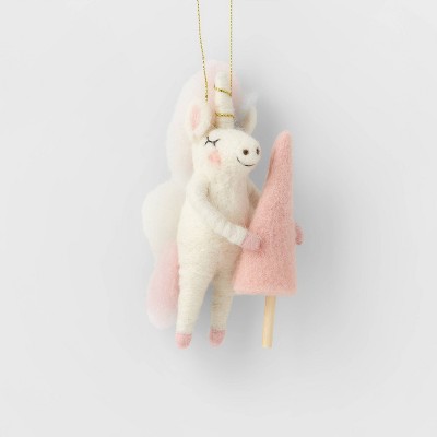 Boiled Wool Unicorn Christmas Tree Ornament - Wondershop™