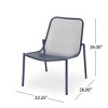 Set of 2 Stackable Metal Outdoor Patio Lounge Chairs with Mesh Seat for Balcony or Garden-Cuddlewood - 4 of 4