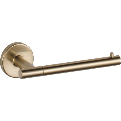 Champagne Bronze Toilet Paper Holder, Single Post Wall Mounted Tissue Roll Dispenser for Bathroom