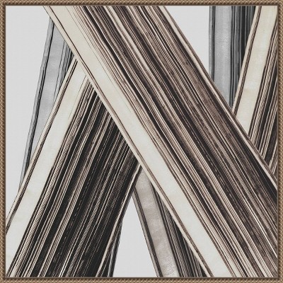 Bold Impressions II 30"x30" Black and White Framed Canvas Wall Art