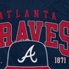 MLB Atlanta Braves Vintage Arch Block Ultra Soft Blanket - 2 of 2