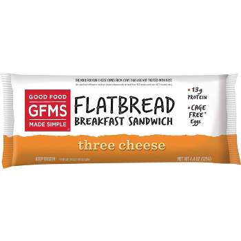Good Food Made Simple Frozen Three Cheese Flatbread Breakfast Sandwich - 4.4oz
