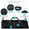 Luupatchy Foldable Travel Duffel Bag 85L - with Shoe Compartment, Waterproof Polyester Overnight Bag, Black - 4 of 4
