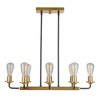 Craftmade Lighting Randolph 8 - Light Island Pendant Light in  Flat Black/Satin Brass - 2 of 4