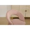 PAGED Dining Chairs with Curved Backrest, Upholstered Living Room Chairs with Golden Metal Legs for Living Room, Restaurant - 3 of 4