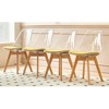 Four-Pack Dining Chairs with Metal Legs and Plastic Seats for Elegant Dining - 3 of 4