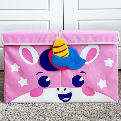 QUOKKA Fabric Toy Storage Box for Kids - Unicorn | XL | XXL