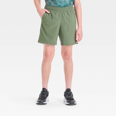 Boys' Textured Woven Shorts - All In Motion™ Light Green XXL