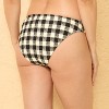 Women's Gingham Low-Rise Cheeky Bikini Bottom - Shade & Shore™ Black - 2 of 4