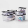 Large Latching Clear Storage Box - Brightroom™: Stackable Utility Tote with Built-In Handles, 69L Capacity - 3 of 4