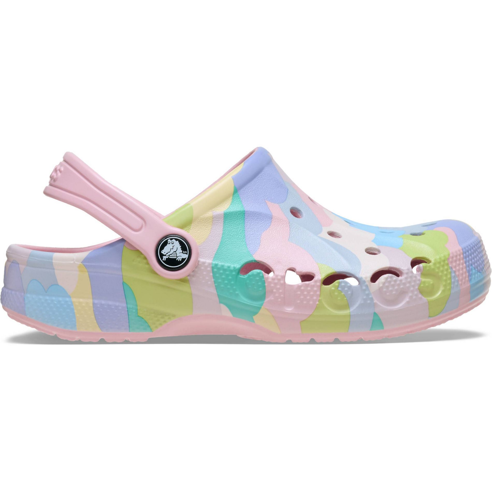 Crocs Kids' Baya Patel Clouds Slip-On Clogs - Multi/Pink 1