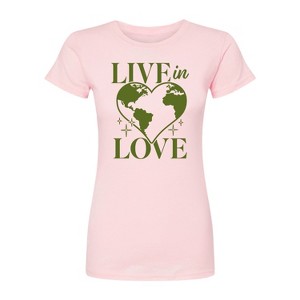 Women's - Instant Message - Live In Love Fitted Graphic T-Shirt - 1 of 2