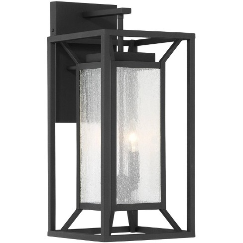 Minka Lavery Modern Outdoor Wall Light Fixture Sand Coal 21" Clear Seeded Glass for Post Exterior Barn Deck House Porch Patio - image 1 of 4