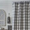 Park Designs Dove Buffalo Check Ruffled Shower Curtain 72" x 72" - 2 of 4
