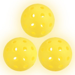 Unique Bargains Durable Luminous Good Balance All Skill Levels Pickleball 3 Pcs - 1 of 4