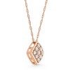Pompeii3 VS 1/5Ct Diamond Pave Delicate Pendant Women's Necklace 18" 14k Gold Lab Created - 2 of 3