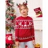 Coolmee Family Christmas Sweater Crew Neck Reindeer Snowflakes Knitted Pullover for Kids - 2 of 4