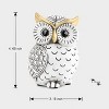 Itopfox Owl Statue 1 Piece Resin Sculpture Antique Black White 4.4 x 2.7 x 3.1 Inch Shelf Decor for Living Room Bedroom Office - 2 of 4