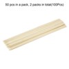 Unique Bargains Bamboo Barbecue Skewers Sticks Natural Wooden Cocktail Picks 100 Pcs - 3 of 4