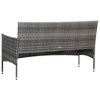 VidaXL 2 Piece Patio Lounge Set with Cushions Poly Rattan Gray - 4 of 4