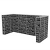 vidaXL Gabion Triple Wheelie Bin Surround Steel 98.4"x39.4"x47.2" - 4 of 4