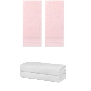 REGALWOVEN Cotton Absorbent Soft Bath Hand Cloths Towels 2 Piece Sets - 1 of 4