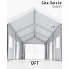 Durable Portable Carport Garage with Canopy Cover,Dual Front & Back Doors,Roll-Up Mesh Windows,Reinforced Frame for Vehicles,Boats and Outdoor Events - 2 of 4