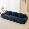 QingMoon 117" L-Shaped Sectional Sofa, Corduroy 3-Seater Couch with Pearl-like Piping and Tufted Design for Living Room and Apartment, No Assembly - 2 of 4