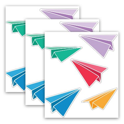 Carson Dellosa Education Happy Place Paper Airplanes Cut-Outs, 36 Per Pack, 3 Packs