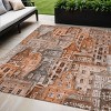 Orange Copper And Salmon Village Houses Washable Indoor Outdoor Area Rug - 2 of 4