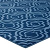 Modway Frame Transitional Moroccan Trellis 5x8 Area Rug - Moroccan Blue and Light Blue,  100% Soft Heat-Set Polypropylene ,  Tight Low Pile Weave - 3 of 4