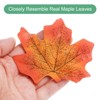 Unique Bargains Home Durable Fall-themed Silk Fabric Faux Autumn Artificial Maple Leaves 200 Pcs - 2 of 4